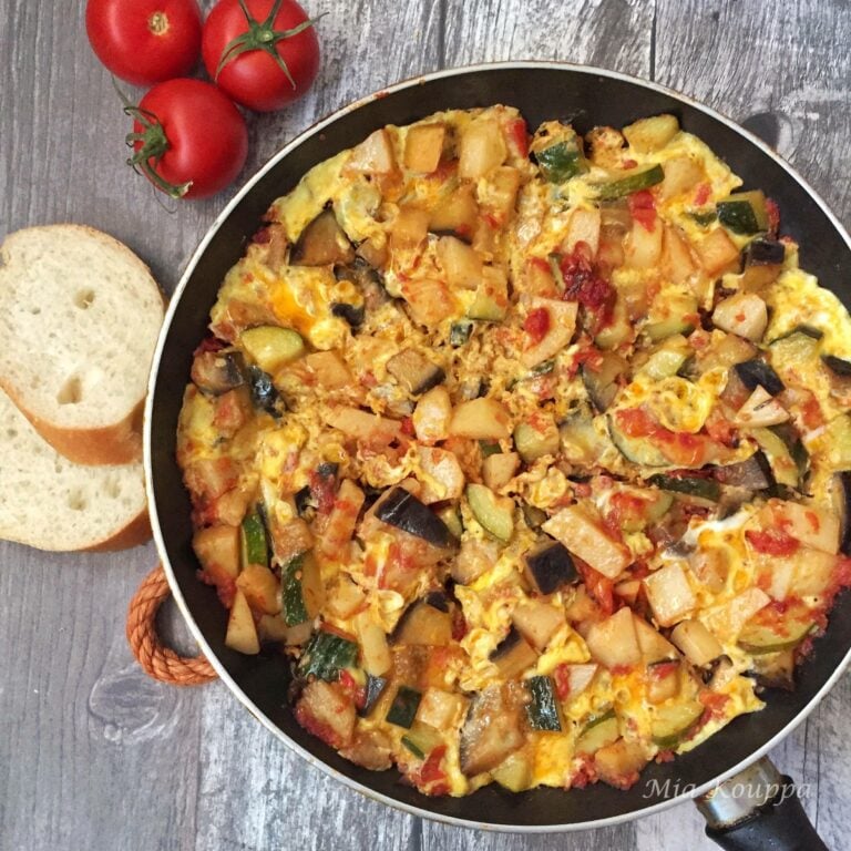 Tsik tsik  (Summer vegetables with egg    – Τσικ τσικ)