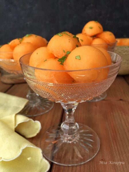Cantaloupe with ouzo