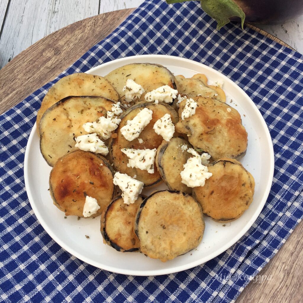 Fried eggplant chips (τηγανιτές μελιτζάνες) Mia Kouppa