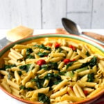 Pasta with Swiss chard and tomatoes