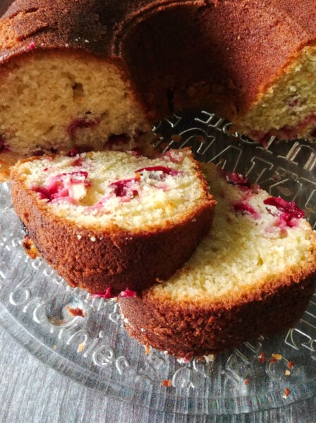 Orange and cranberry olive oil cake