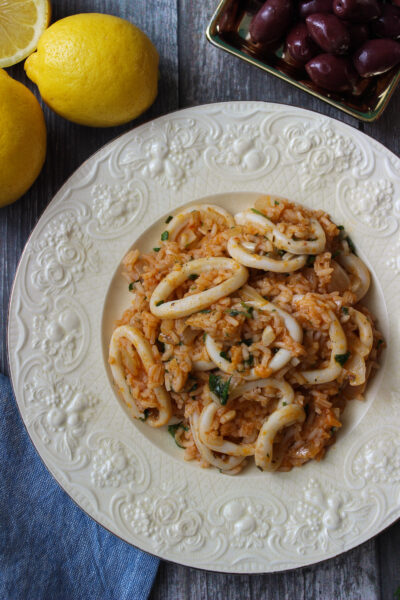 Calamari with rice