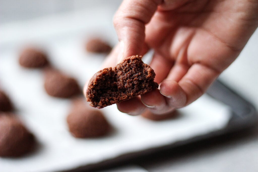 Vegan chocolate and strawberry cookies