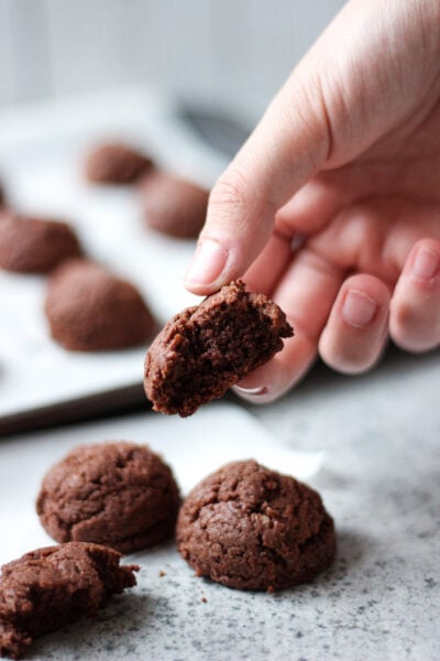 Vegan chocolate and strawberry cookies