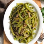 Sauteed green peppers