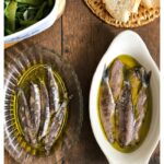 Salted sardines and anchovies