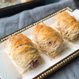 Turkey and cranberry kataifi parcels