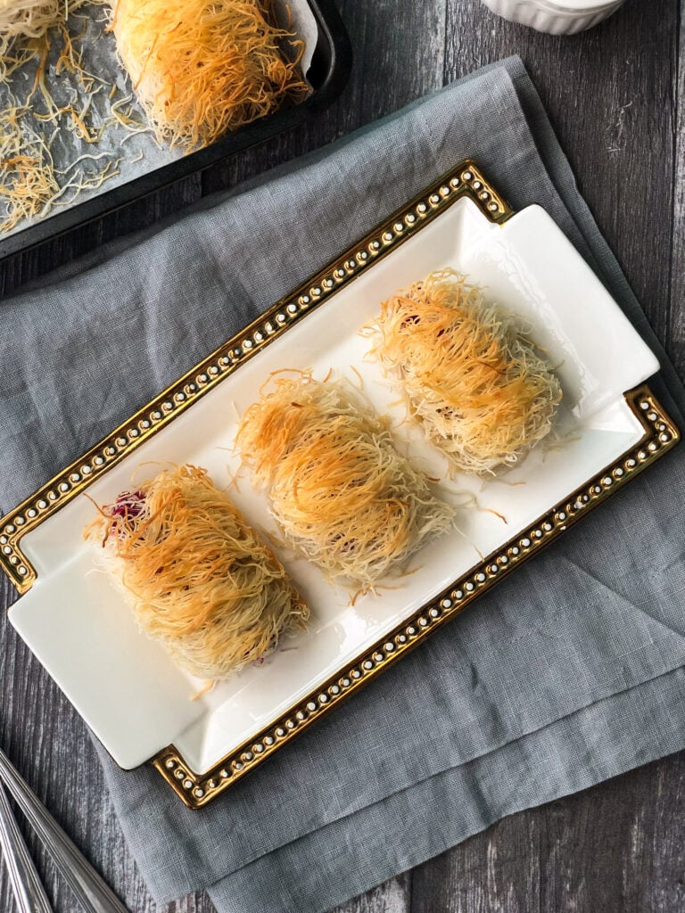 Turkey and cranberry kataifi parcels