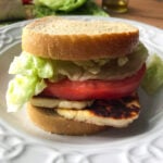 Halloumi, lettuce and tomato sandwich
