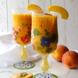 Peach and orange Metaxa cocktail