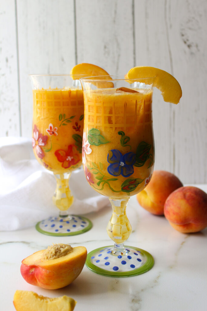 Peach and orange Metaxa cocktail