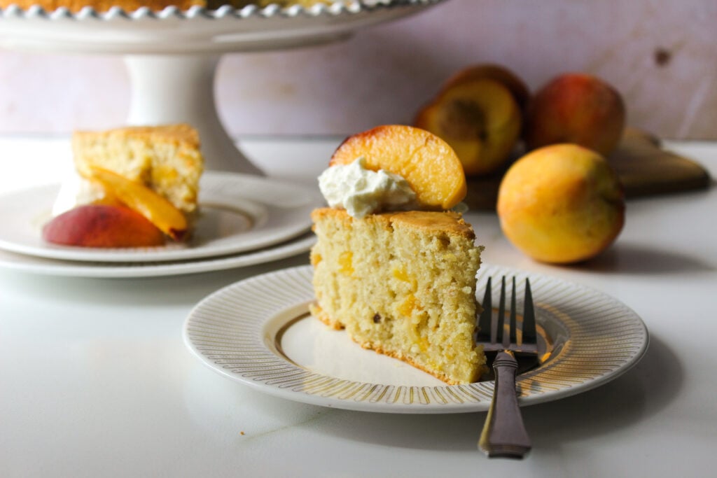 Peaches and cream cake