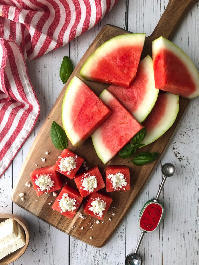 watermelon and feta bites