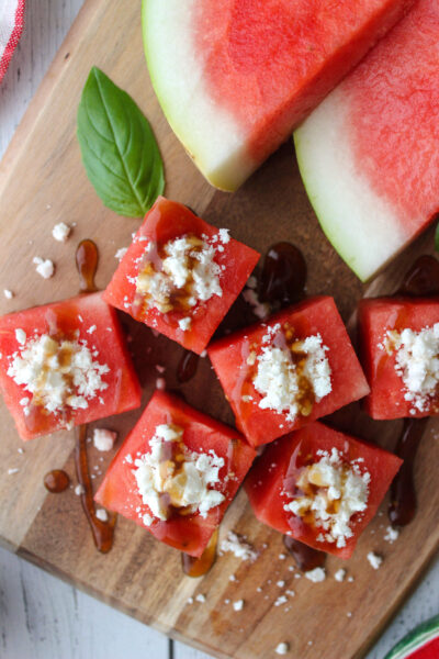 watermelon and feta bites