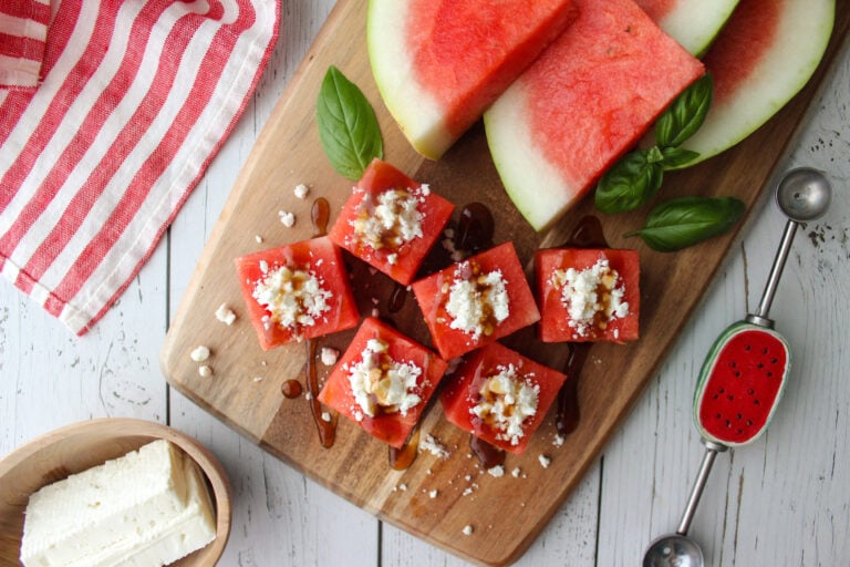 Watermelon and feta bites