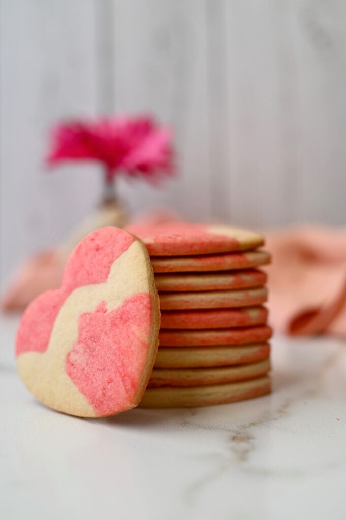 Heart shaped sugar cookies