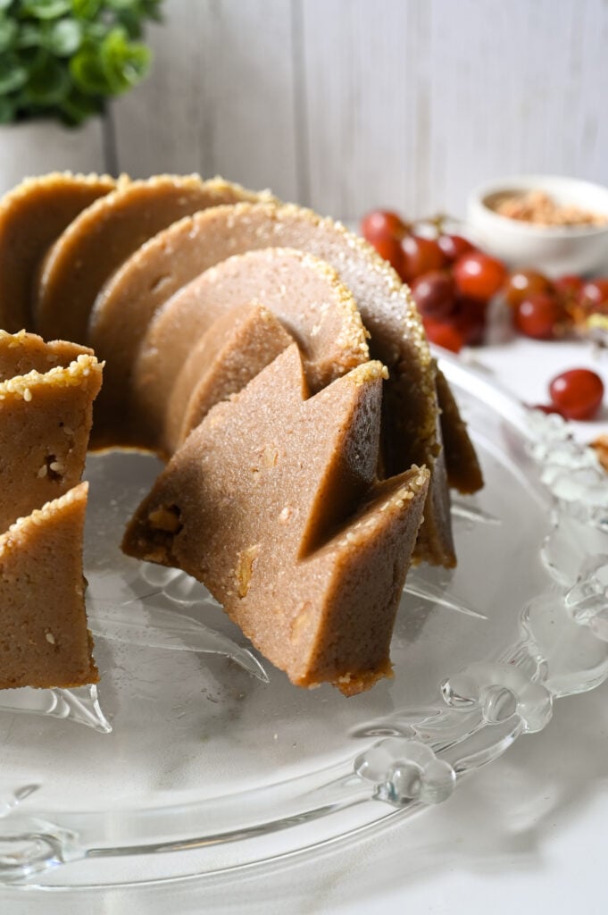 Semolina halva with petimezi, or grape syrup, is a perfect vegan Greek dessert