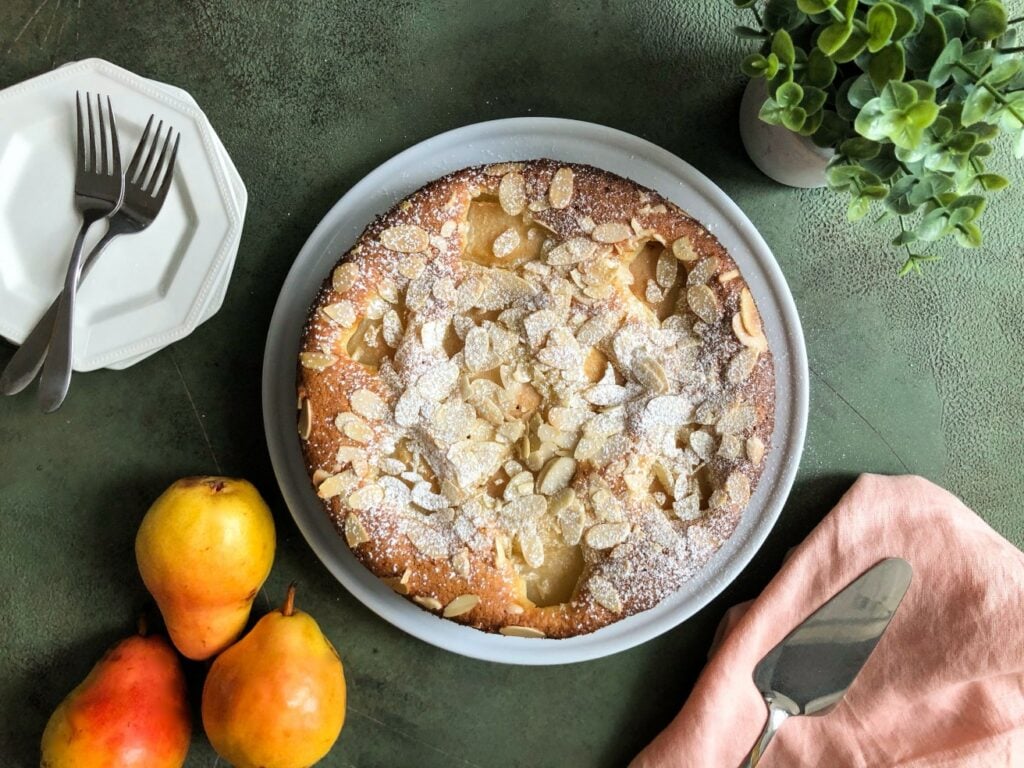 Pear and almond cake
