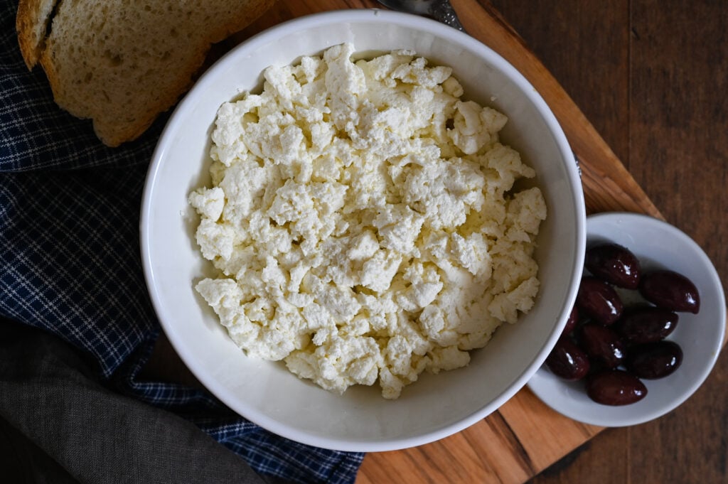 Learn all about mizithra (myzithra) and how to make the soft version of this Greek cheese