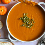 An easy and creamy pumpkin soup using canned pumpkin