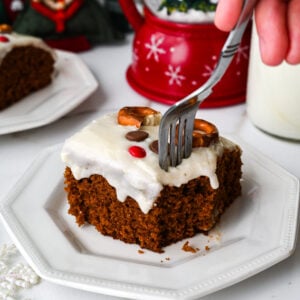 The perfect gingerbread cake with a luscious cream cheese frosting