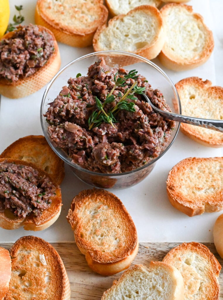 A Kalamata olive tapenade is the perfect quick and easy meze!