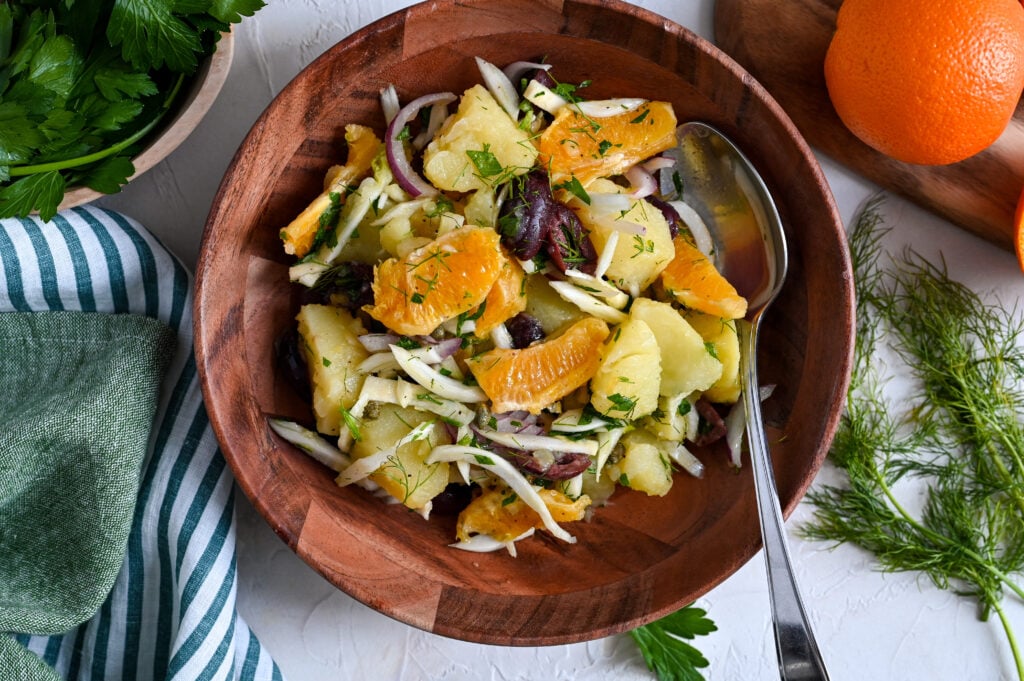 Perhaps your new favourite potato salad! Loaded with oranges, and lots of great flavours.