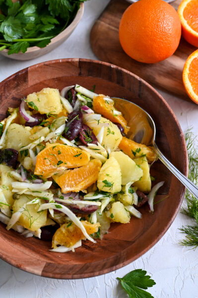 Perhaps your new favourite potato salad! Loaded with oranges, and lots of great flavours.