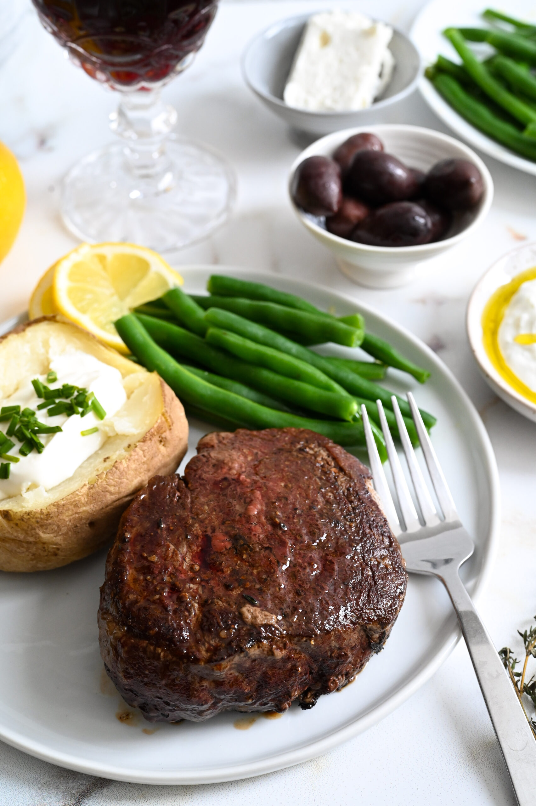 Pan-seared Filet Mignon with Herbed Butter Baste