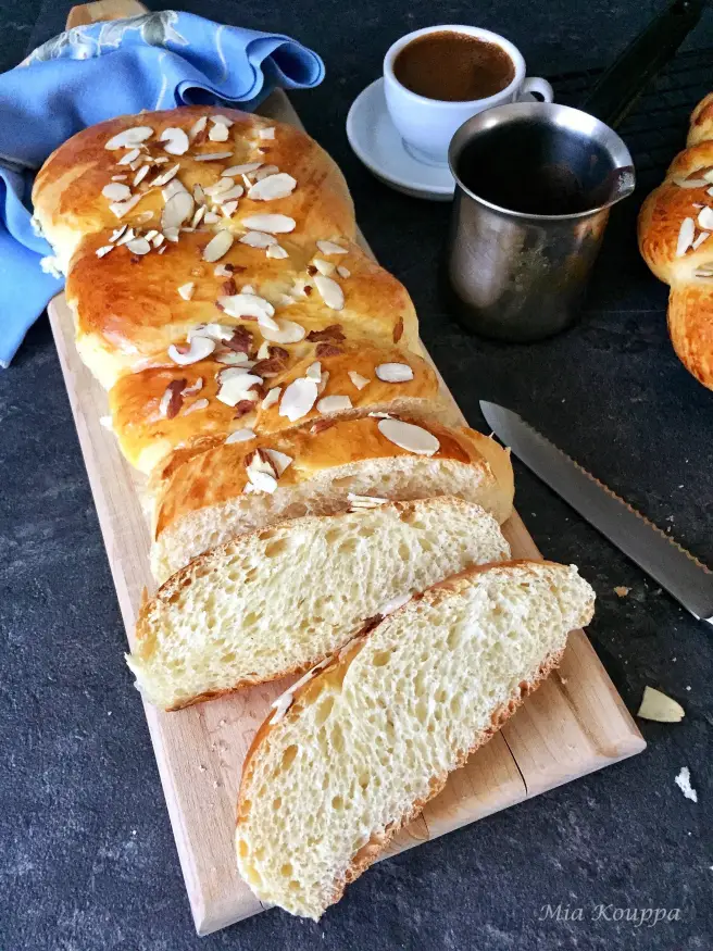 The fluffiest and most delicious traditional tsoureki, or Greek Easter bread, flavoured with masticha and mahlepi.
