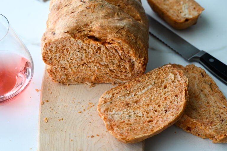 Roasted red pepper bread