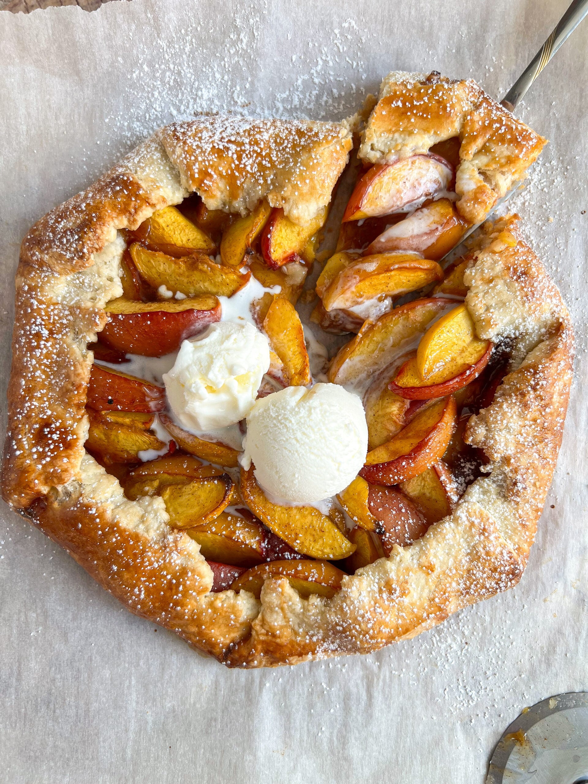 Peach galette