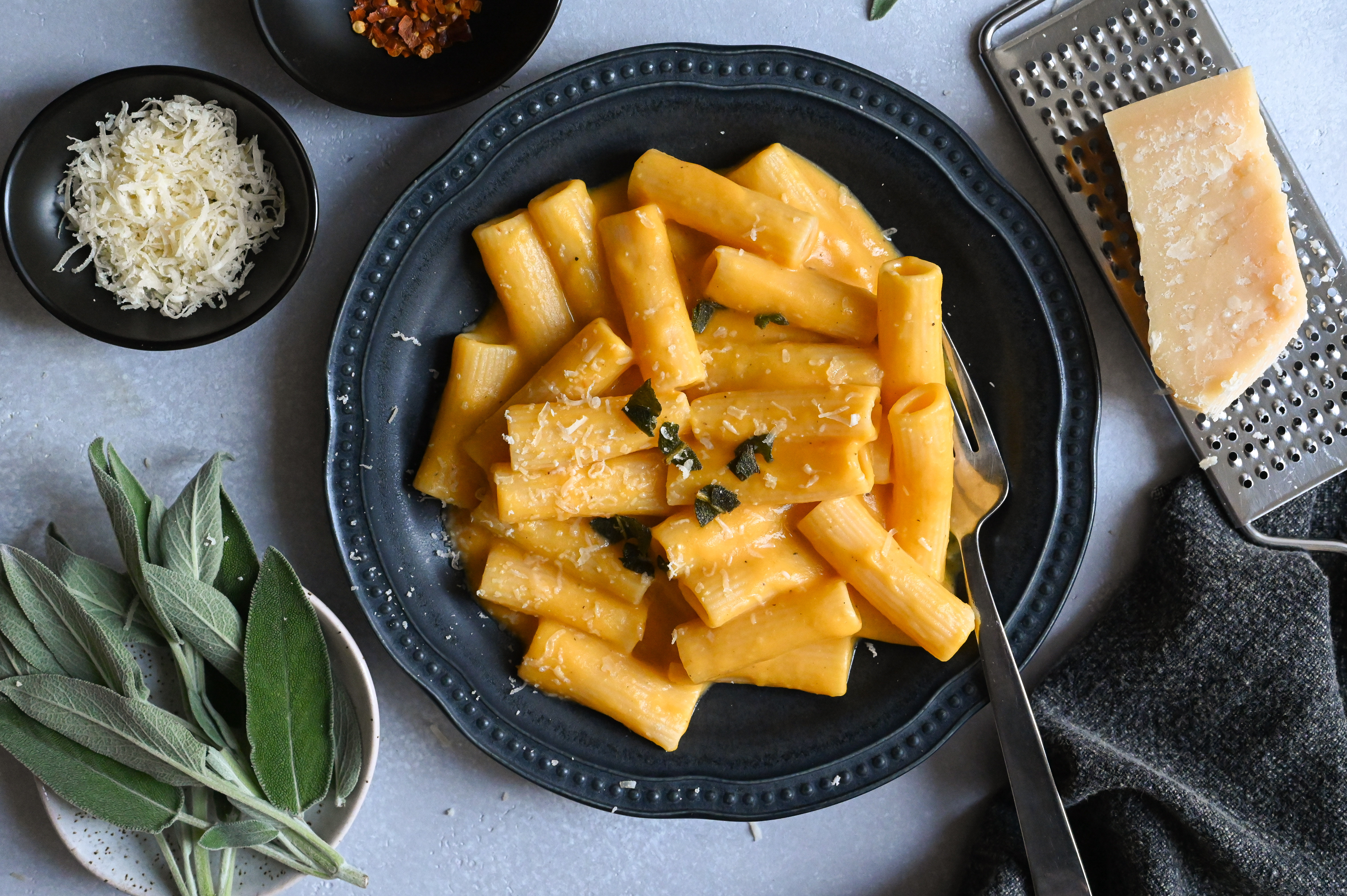 Butternut squash pasta with fried sage