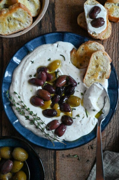 Easy and amazing whipped feta dip recipe.