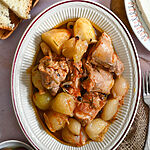 Greek Rabbit stew or stifado