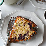 Lemon and blueberry olive oil cake