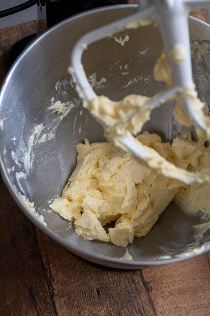 Beating the butter and sugar