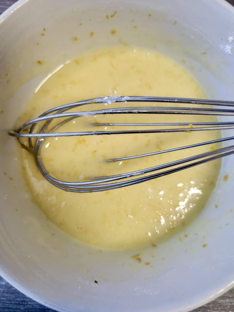 the glaze.