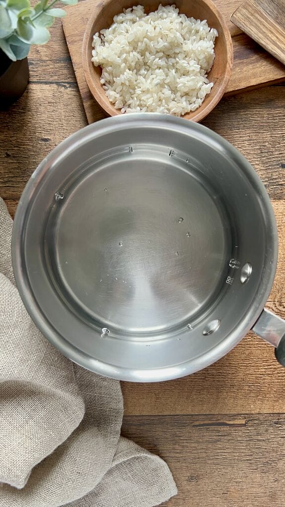 Boiling the water.