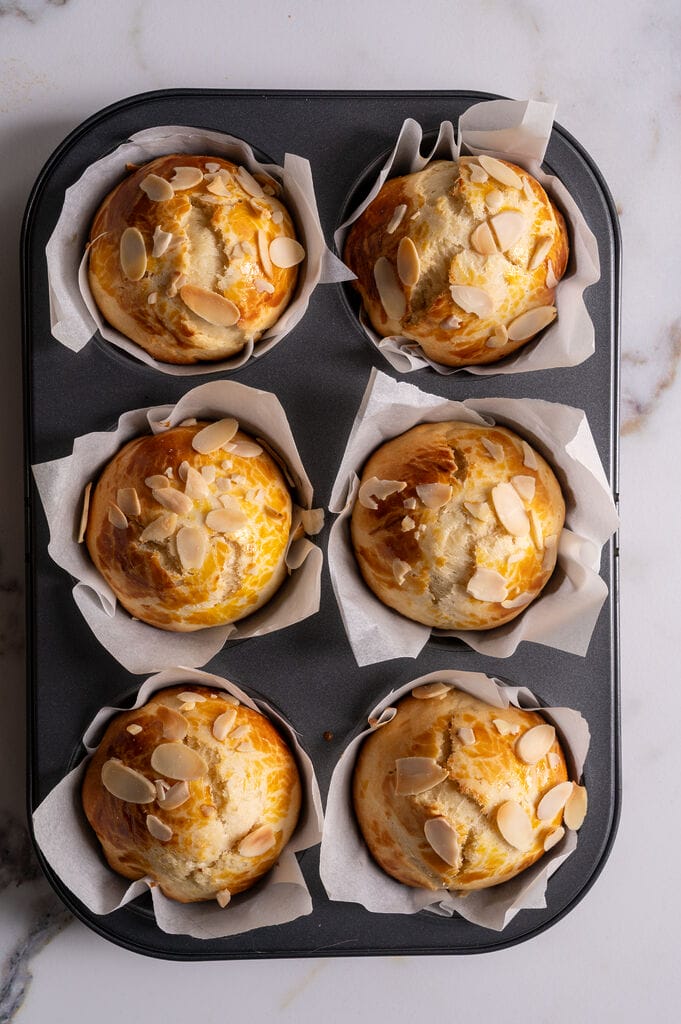 Tsoureki, Greek sweet Easter bread, rolls or muffins