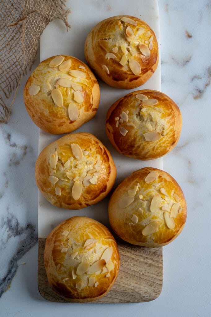 Tsoureki, Greek sweet Easter bread, rolls or muffins