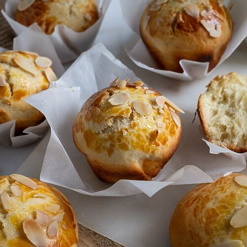 Tsoureki, Greek sweet Easter bread, rolls or muffins