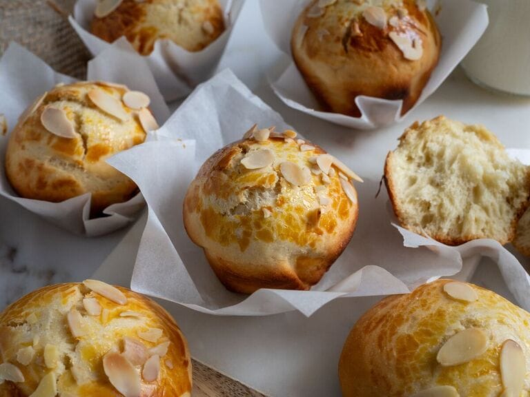 Tsoureki, Greek sweet Easter bread, rolls or muffins