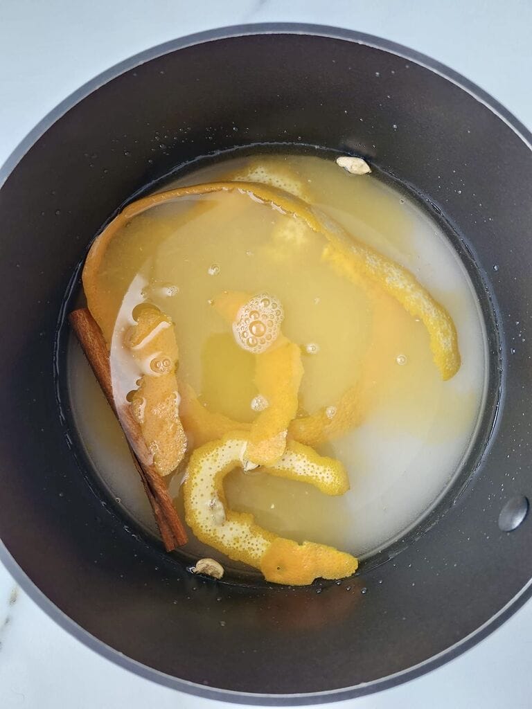 the syrup.