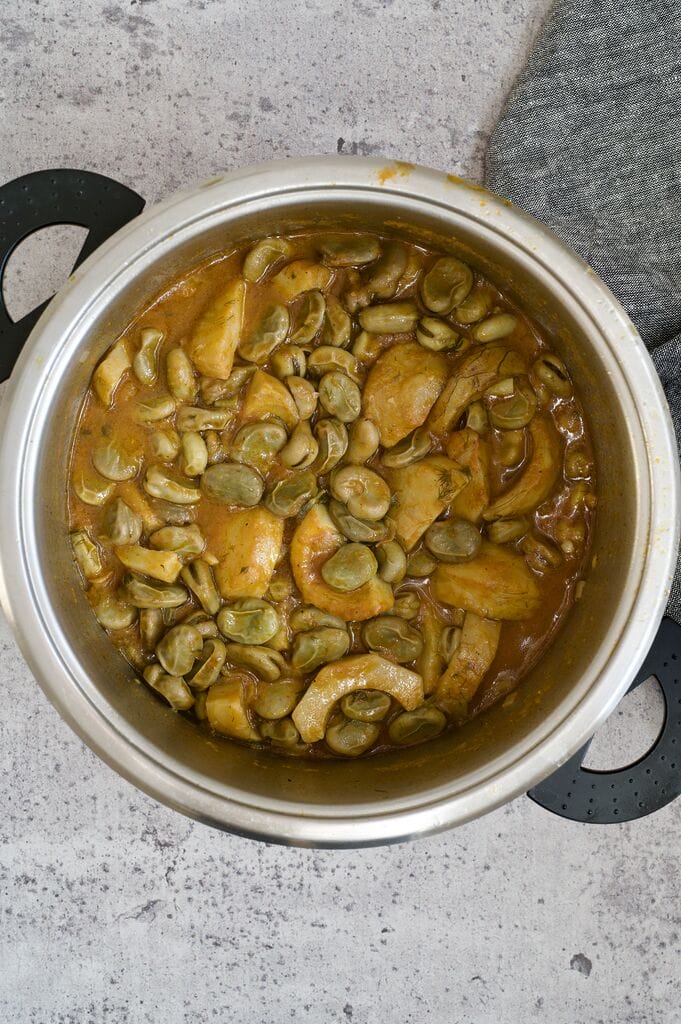 The finished product in the pot.