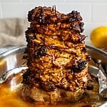 Greek Chicken Gyro, on a spit.