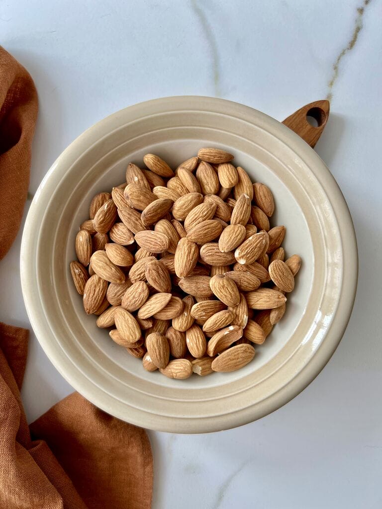 Almonds in a bowl.
