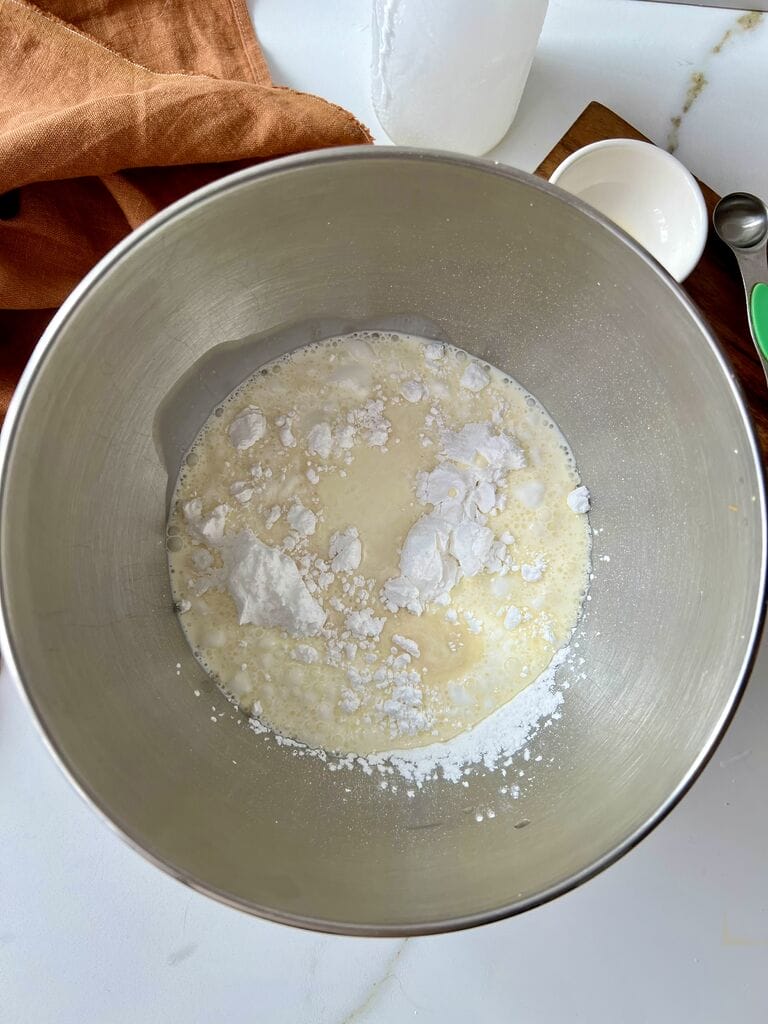 Getting ready to make the whipping cream.