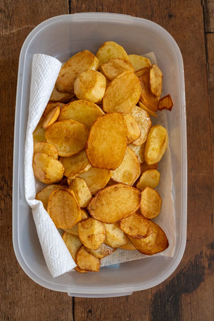 The fried potatoes.