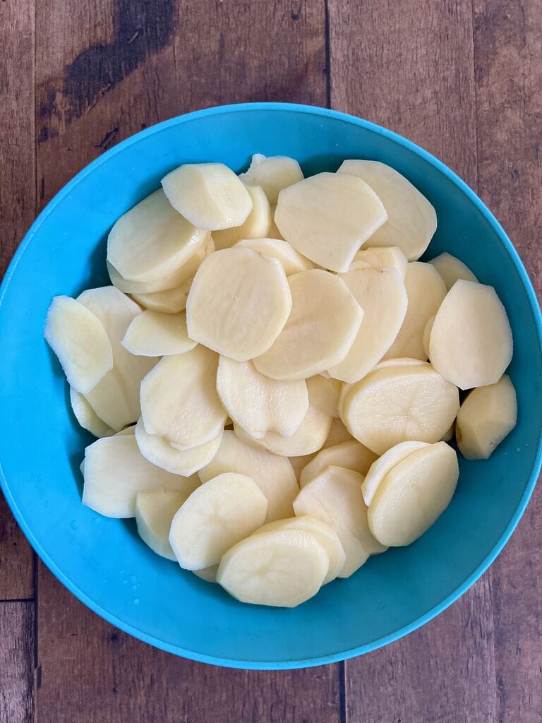 the potato rounds.